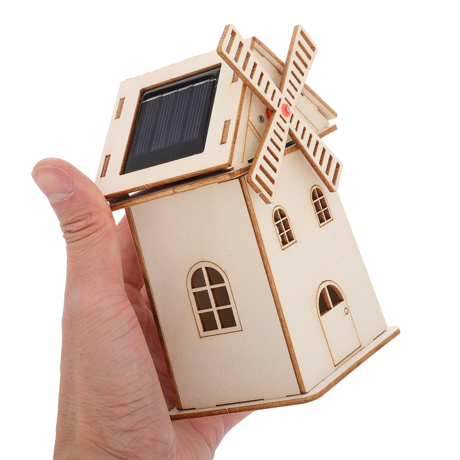 Wooden Solar Powered Windmill  - Renewable Energy For Kids のレビューと価格