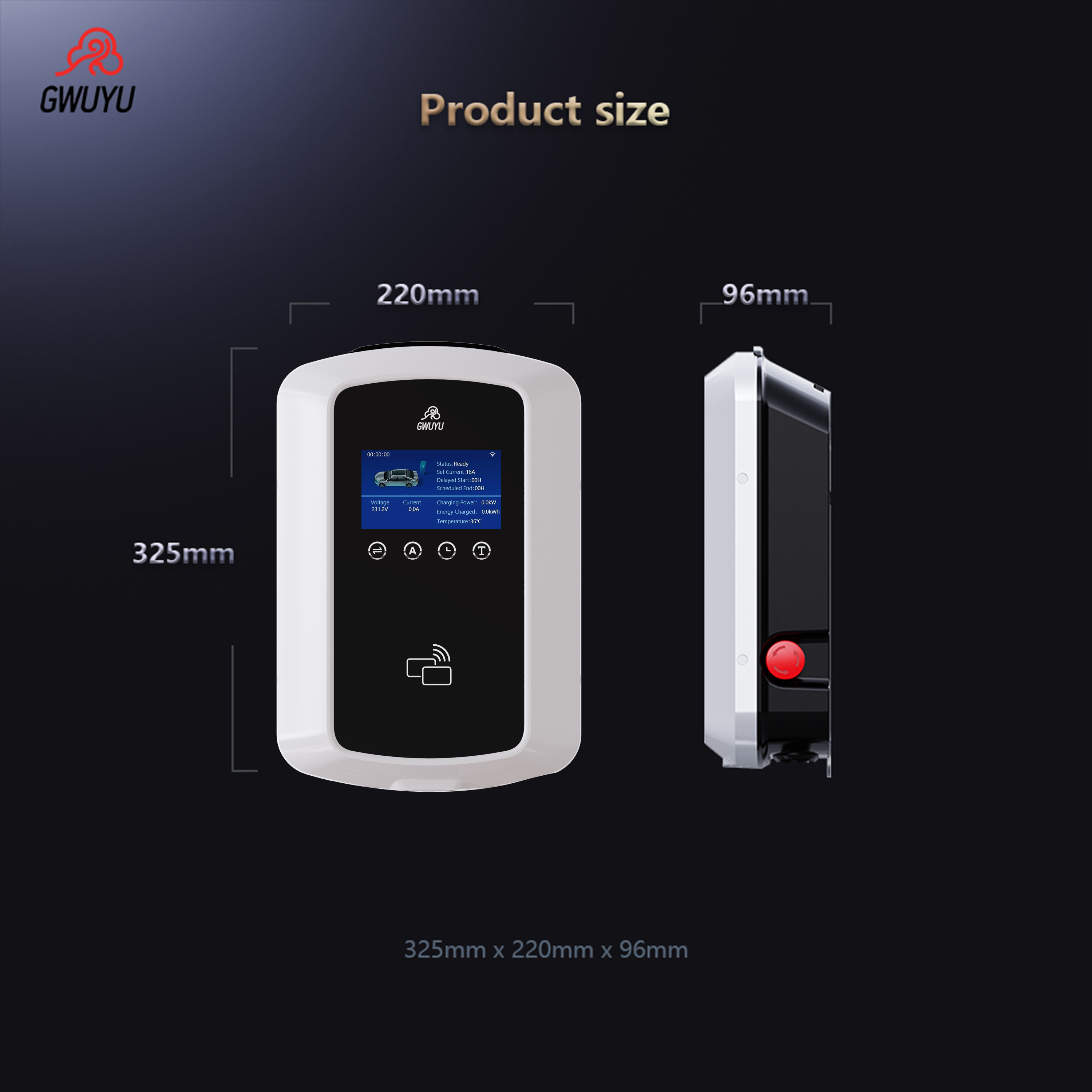 GWUYU EV Wallbox Charger Type  - Ev Charger Wallbox のレビューと価格