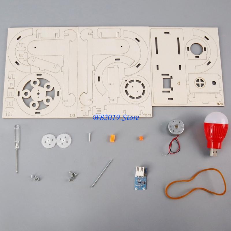 Q0KB Creative Wooden Hand Cran - Renewable Energy For Kids のレビューと価格