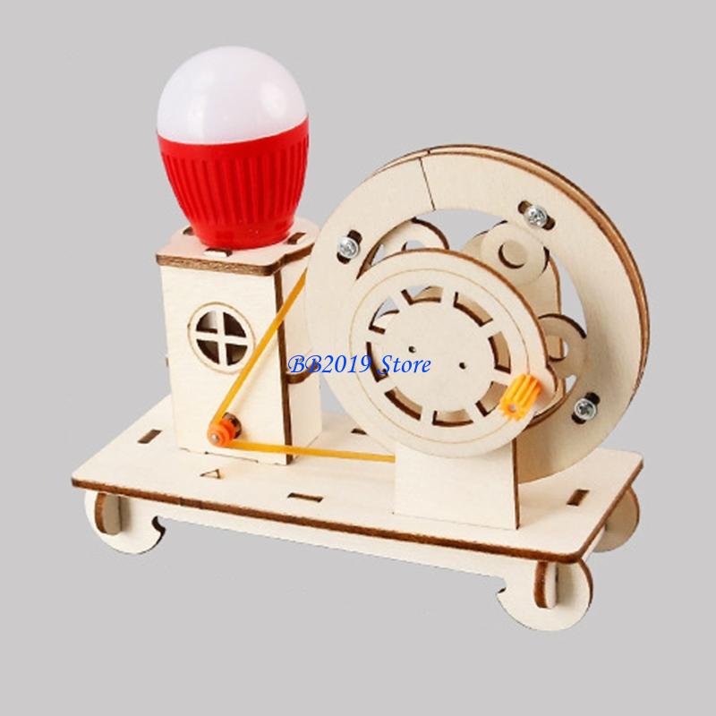 Q0KB Creative Wooden Hand Cran - Renewable Energy For Kids のレビューと価格