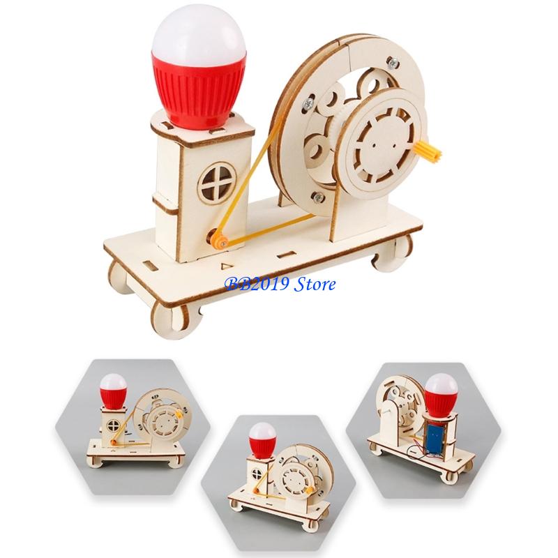 Q0KB Creative Wooden Hand Cran - Renewable Energy For Kids のレビューと価格